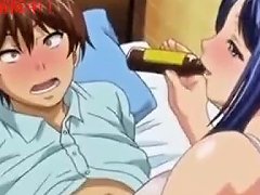 Anime Hottie Tries Her Best To Seduce Some Guy Indoors