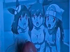 Three Animated Girls Ejaculate On A Pokemon-themed Porn Video Without Payment