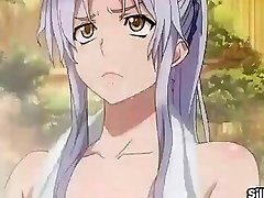A Sexy Anime Girl With Large Breasts Has Sex In The Bathroom